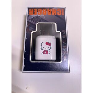 Sanrio OS Hello Kitty USB Wall Charger White Travel Power Adapter Universal